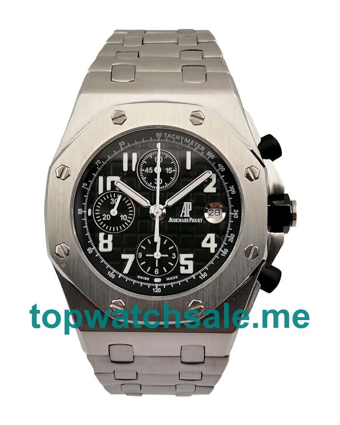 UK Black Dials Audemars Piguet Royal Oak Offshore 26170ST.OO.1000ST.08 Fake Watches With Arabic Numerals