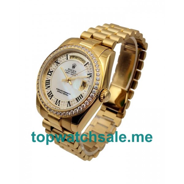 UK Mother-of-pearl Dials Gold Rolex Day-Date 118388 Replica Watches