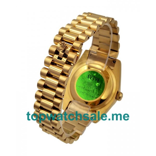 UK Black Dials Gold Rolex Day-Date 118388 Replica Watches