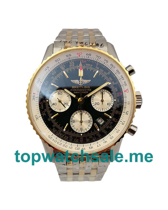 UK Black Dials Steel And Gold Breitling Navitimer D23322 Replica Watches