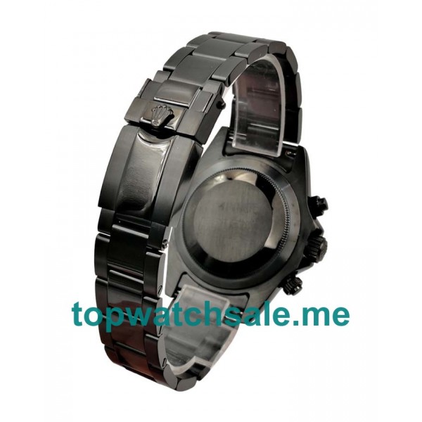 UK Black Dials Black Steel Rolex Daytona 116500 Replica Watches