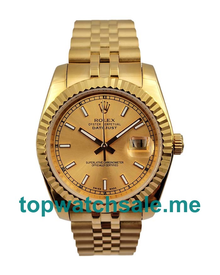 UK Champagne Dials Gold Rolex Datejust 116238 Replica Watches
