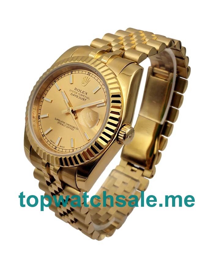 UK Champagne Dials Gold Rolex Datejust 116238 Replica Watches