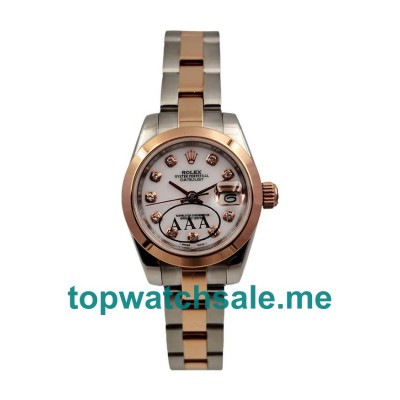 UK Mother-of-pearl Dials Steel And Rose Gold Rolex Lady-Datejust 179171 Replica Watches