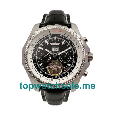 UK Black Dials Steel Breitling Bentley Tourbillon 24749 Replica Watches