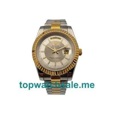 UK White And Gray Dials Steel And Gold Rolex Day-Date 218238 Replica Watches