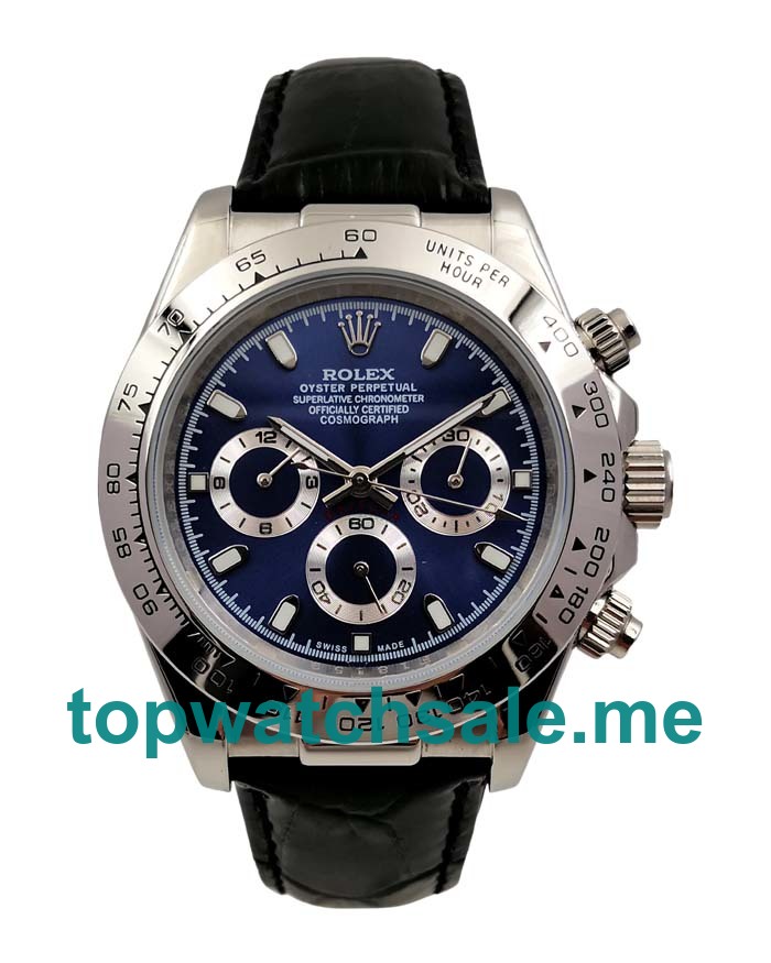 UK Blue Dials Steel Rolex Daytona 116520 Replica Watches