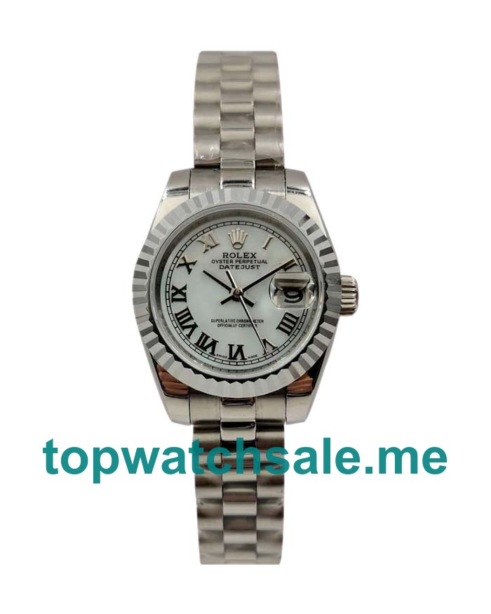 UK White Dials Steel Rolex Lady-Datejust 79174 Replica Watches