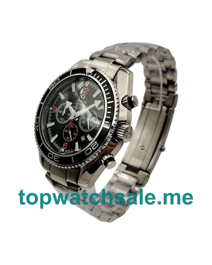 UK Black Dials Steel Omega Seamaster Planet Ocean Chrono 2210.51.00 Replica Watches