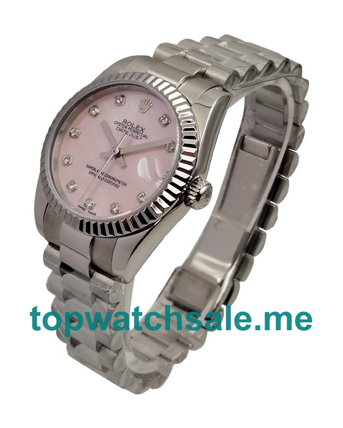 UK Pink Dials Steel Rolex Datejust 178274 Replica Watches