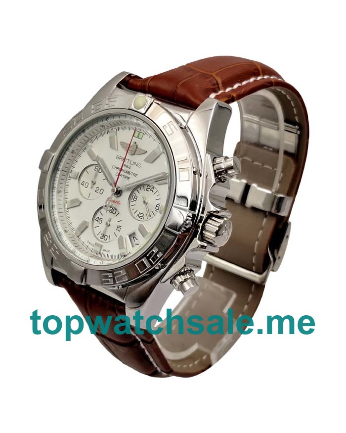 UK White Dials Steel Breitling Chronomat AB0110 Replica Watches
