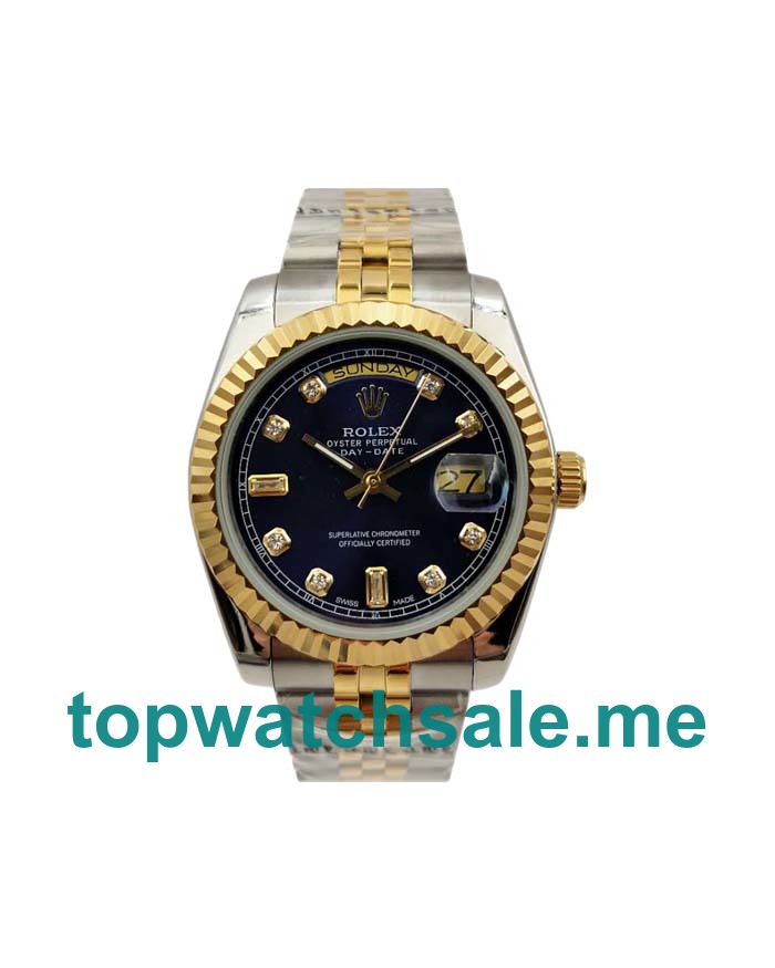 UK Blue Dials Steel And Gold Rolex Day-Date 118238 Replica Watches