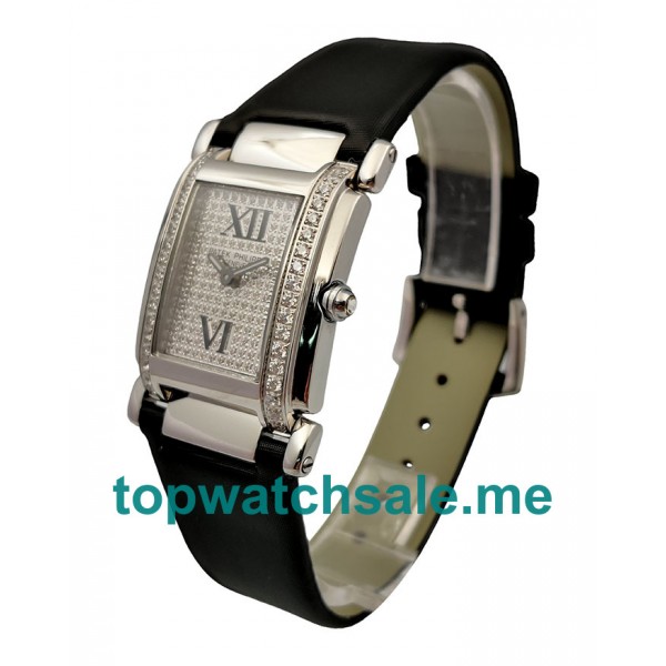 UK Diamond Dials Steel Patek Philippe Twenty~4 4910G Replica Watches