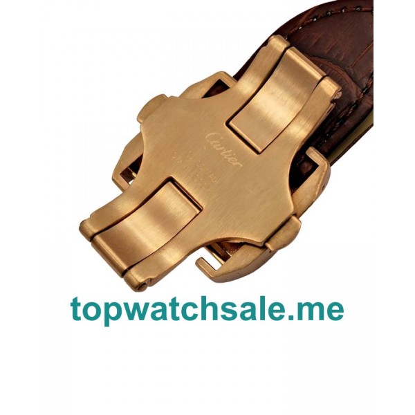 UK White Dials Rose Gold Cartier Santos WM502151 Replica Watches