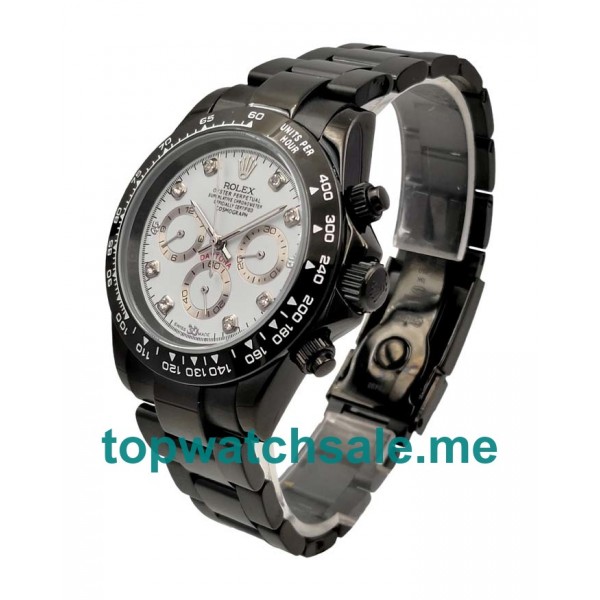 UK Black Dials Black Steel Rolex Daytona 116519 Replica Watches