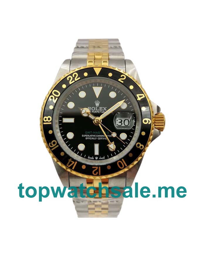 UK Black Dials Steel And Gold Rolex GMT-Master 16753 Replica Watches