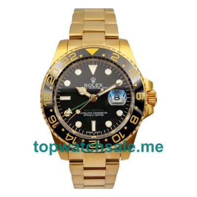 UK Black Dials Gold Rolex GMT-Master II 116718 LN Replica Watches