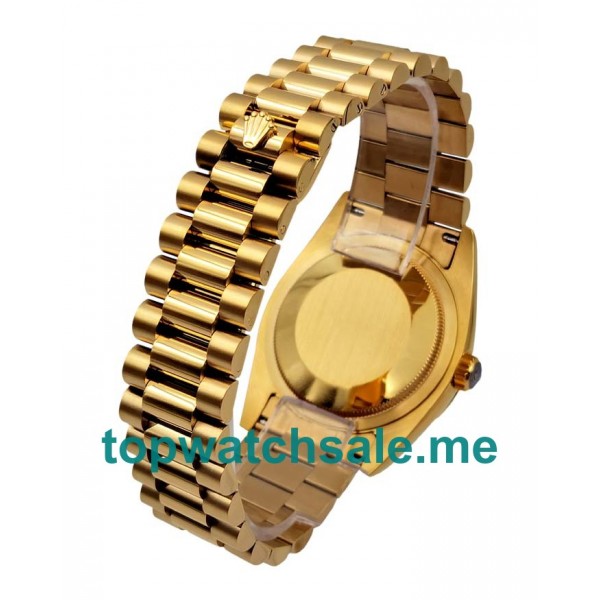 UK Green Diamond Dials Gold Rolex Day-Date 118348 Replica Watches