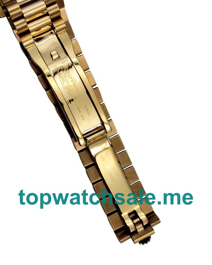 UK Green Diamond Dials Gold Rolex Day-Date 118348 Replica Watches