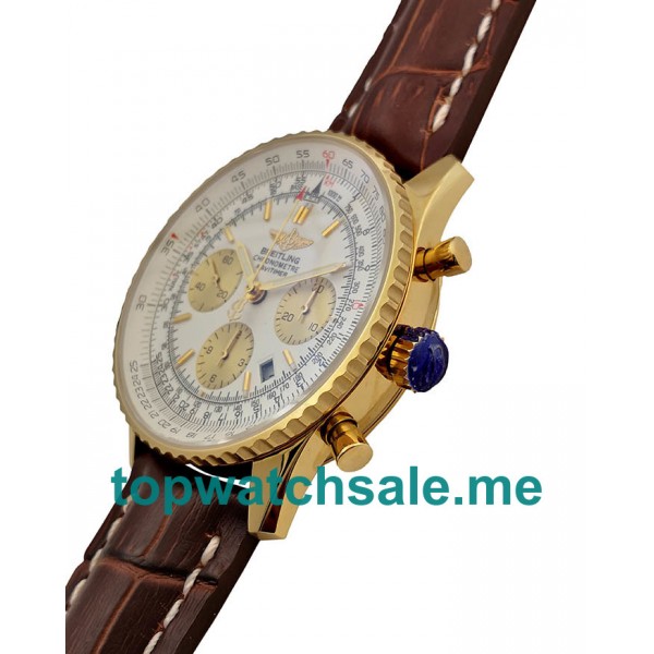 UK White Dials Gold Breitling Navitimer D23322 Replica Watches