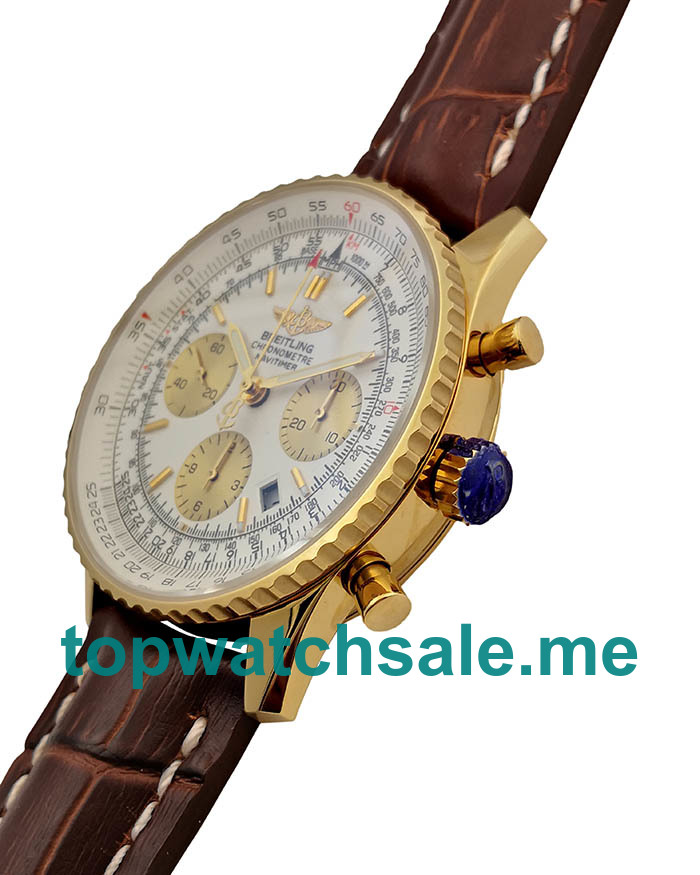 UK White Dials Gold Breitling Navitimer D23322 Replica Watches