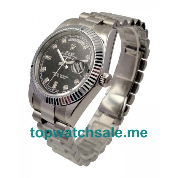 UK Black Dials Steel Rolex Day-Date 118239 Replica Watches