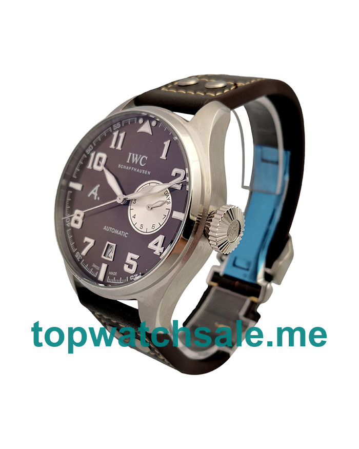 UK Brown Dials Steel IWC Pilots Replica Watches IW500422