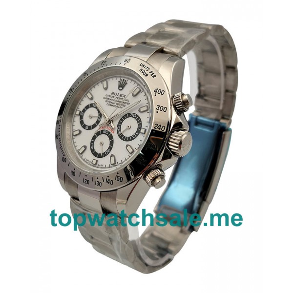 UK White Dials Steel Rolex Daytona 16520 Replica Watches