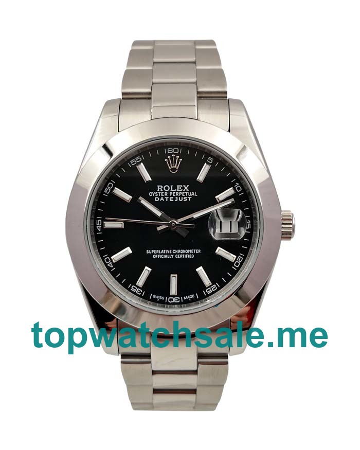 UK Black Dials Steel Rolex Datejust 126300 Replica Watches