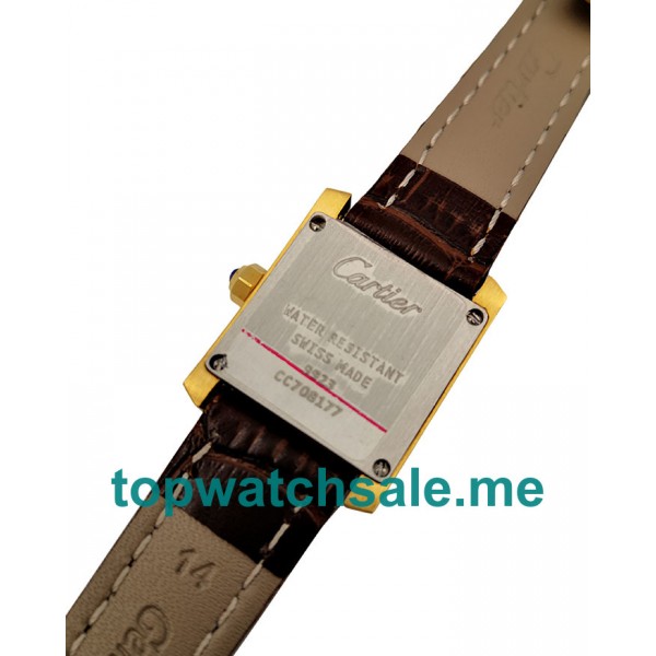 UK Silver Dials Gold Cartier Tank Francaise W5001456 Replica Watches
