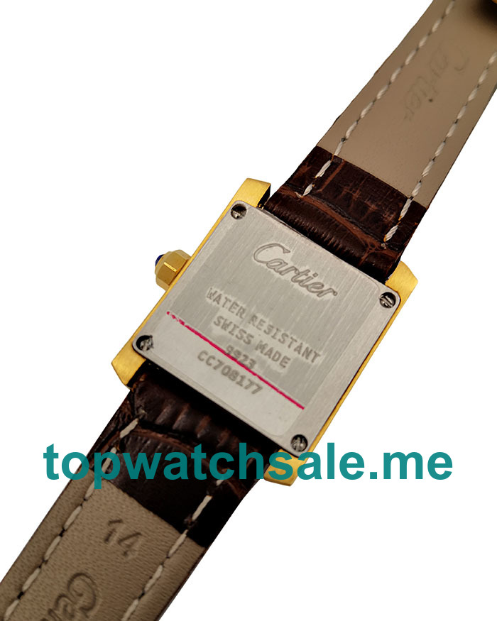 UK Silver Dials Gold Cartier Tank Francaise W5001456 Replica Watches