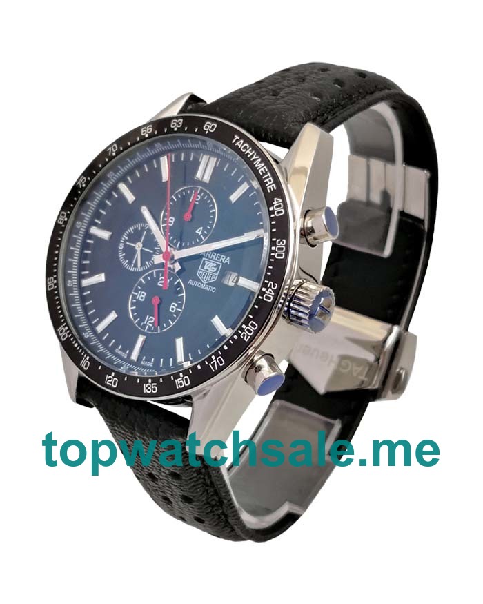 UK 44MM Black Dials TAG Heuer Carrera CV2014.FC6233 Replica Watches