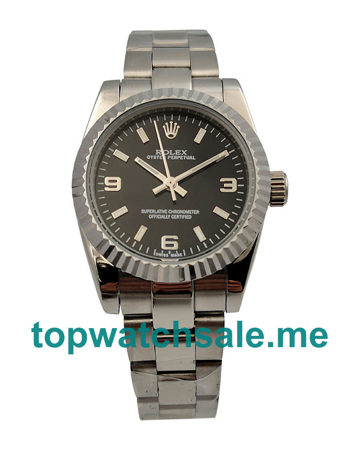 31MM Black Dials Rolex Oyster Perpetual 177234 Replica Watches UK