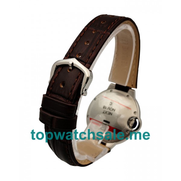 UK Silver Dials Steel Cartier Ballon Bleu W4BB0016 Replica Watches