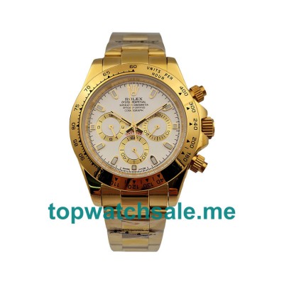 UK White Dials Gold Rolex Daytona 116528 Replica Watches