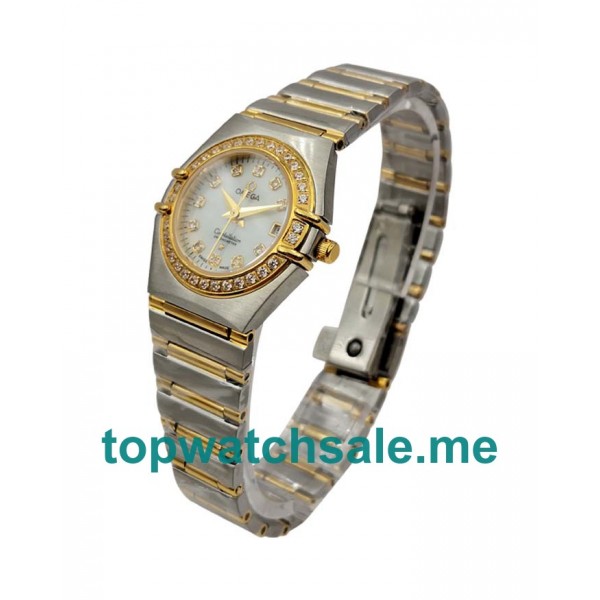 26 MM Perfect Fake Omega Constellation 1267.75.00 Watches With Diamonds