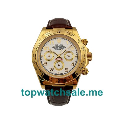 UK White Dials Gold Rolex Daytona 16518 Replica Watches
