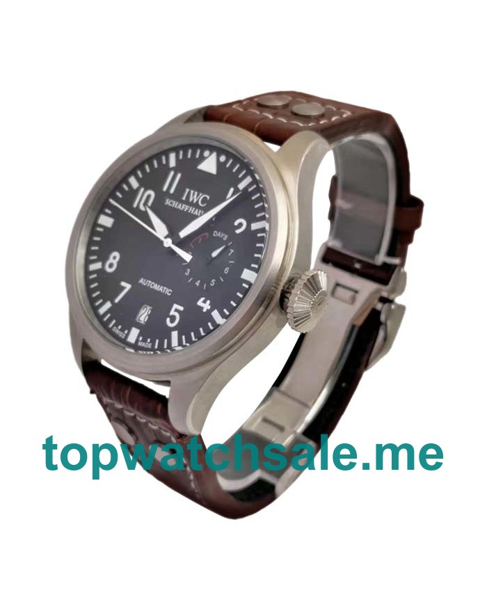 UK Black Dials Steel IWC Big Pilots IW500201 Replica Watches