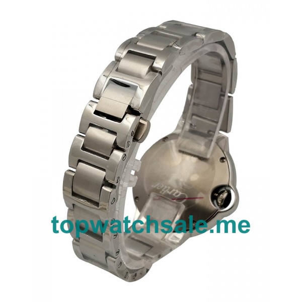 UK Silver Dials Steel Cartier Ballon Bleu WE902074 Replica Watches