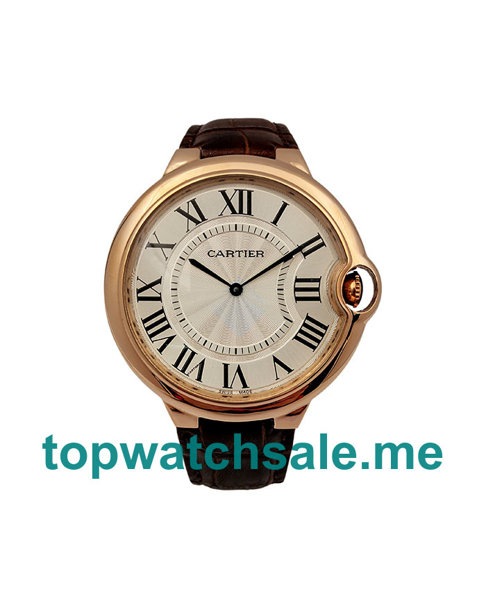 UK Silver Dials Rose Gold Cartier Ballon Bleu W6920054 Replica Watches