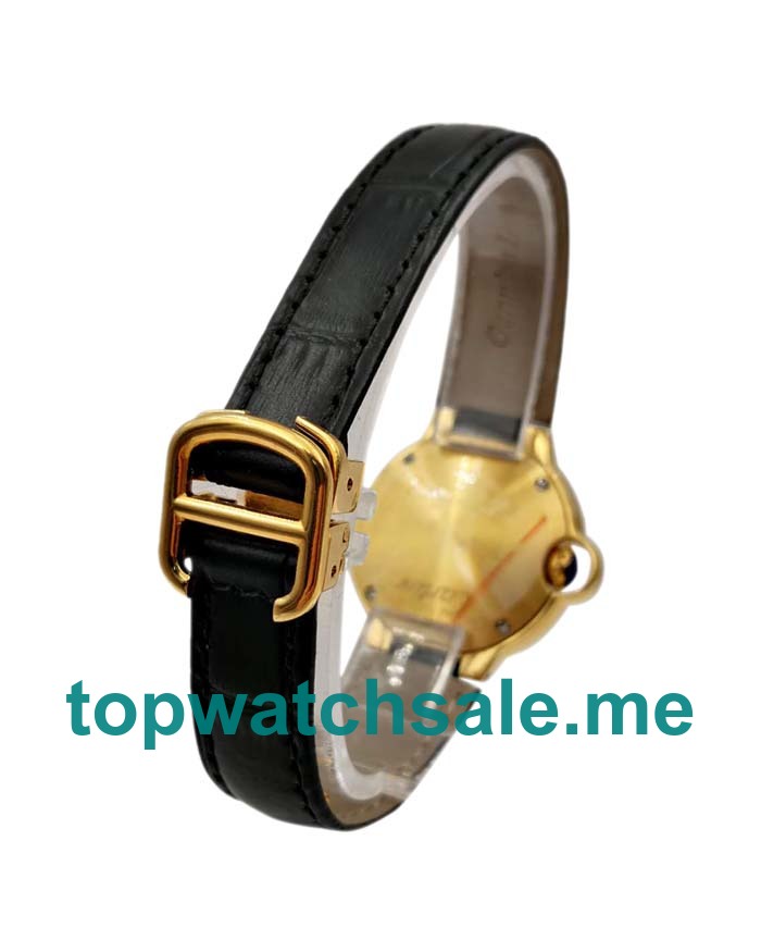 UK Silver Dials Gold Cartier Ballon Bleu W6900156 Replica Watches