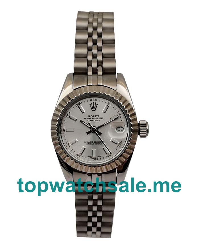 UK Silver Dials Steel And White Gold Rolex Lady-Datejust 179174 Replica Watches