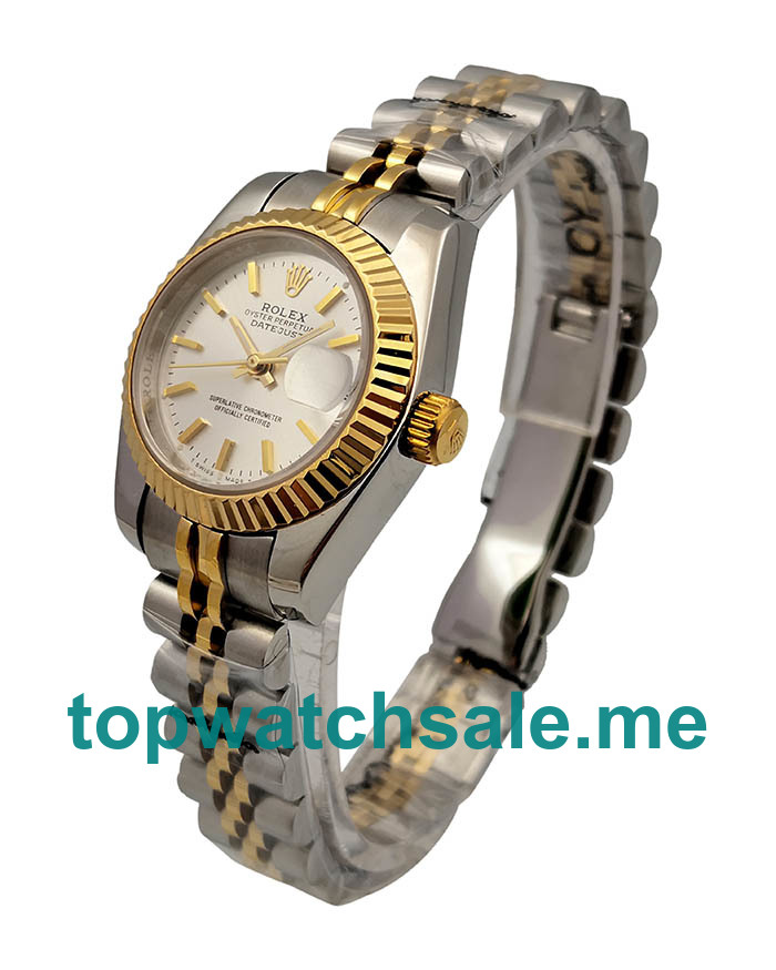 UK Silver Dials Steel And Gold Rolex Lady-Datejust 179173 Replica Watches