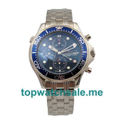 UK Blue Dials Steel Omega Seamaster Chrono Diver 2225.80.00 Replica Watches