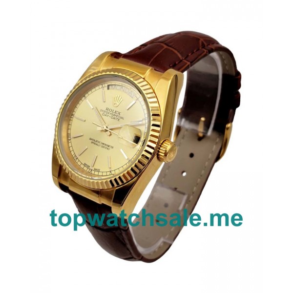 UK Champagne Dials Gold Rolex Day-Date 18038 Replica Watches