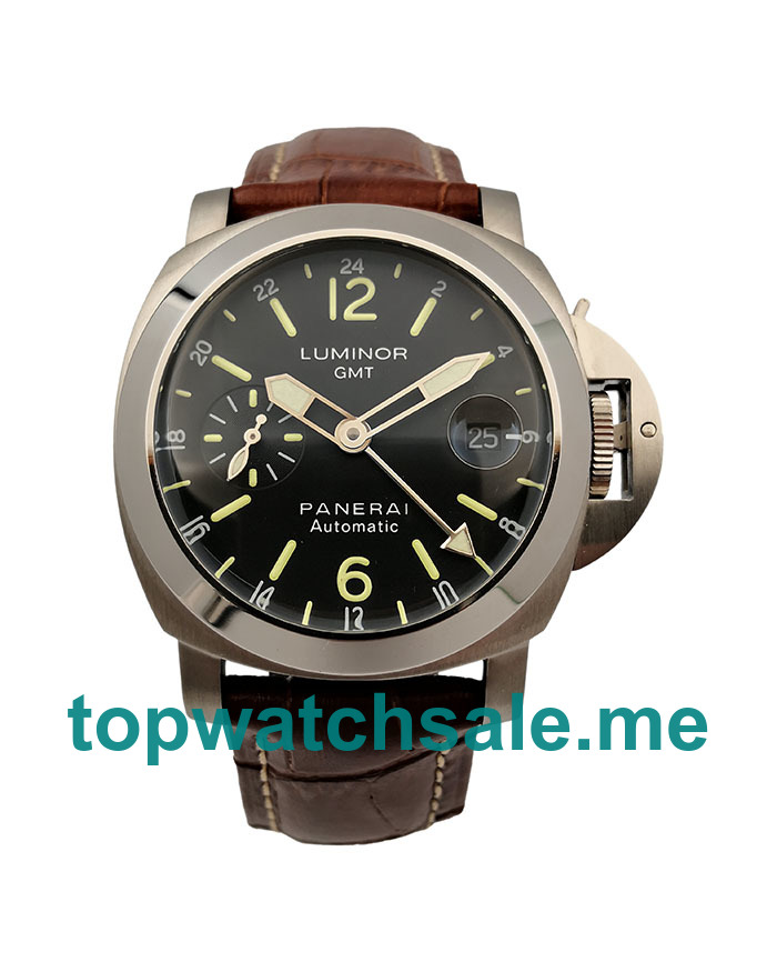 UK Black Dials Steel Panerai Luminor GMT PAM00244 Replica Watches