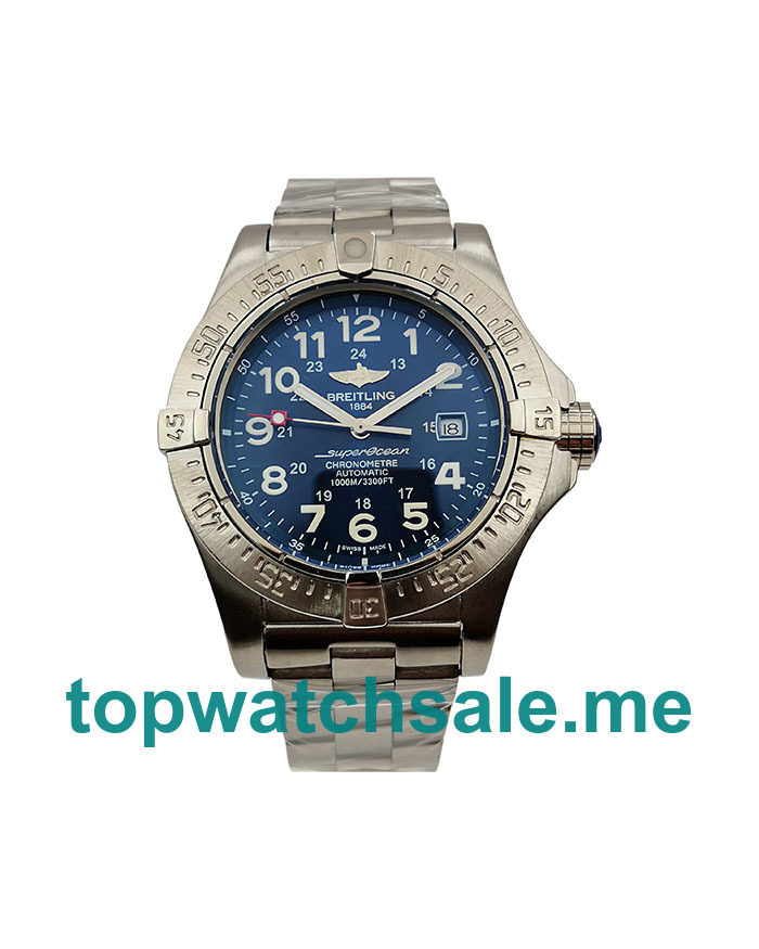 UK Blue Dials Steel Breitling Superocean A57035 Replica Watches