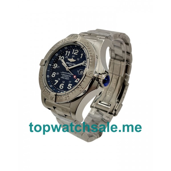 UK Blue Dials Steel Breitling Superocean A57035 Replica Watches