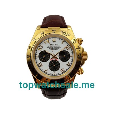 UK White Dials Gold Rolex Daytona 116518 Replica Watches