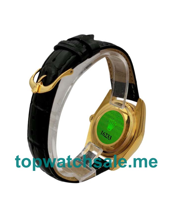 UK Black Dials Gold Rolex Datejust 6827 Replica Watches